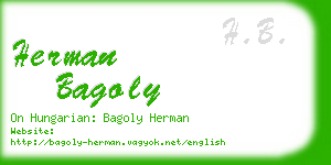 herman bagoly business card